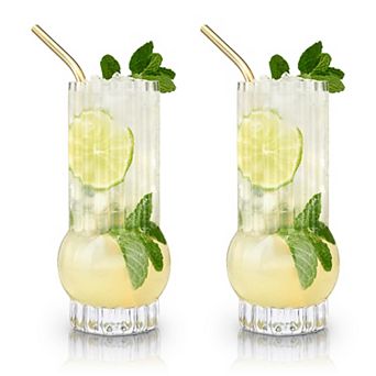 Deco Crystal Highball Glasses by Viski®