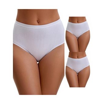 3 Packs Women's Cotton High Waist Briefs Tummy Control Breathable Underwears