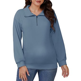 Women's Nursing Maternity Zipper Shirt Pregnancy Long Sleeve Pullover Top Breastfeeding Sweatshirt