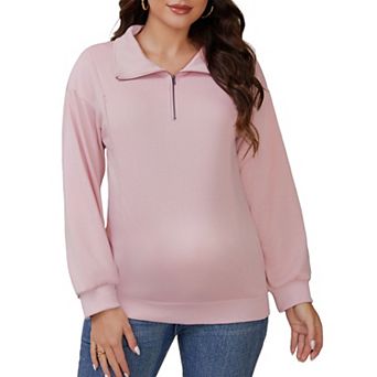 Women's Nursing Maternity Zipper Shirt Pregnancy Long Sleeve Pullover Top Breastfeeding Sweatshirt