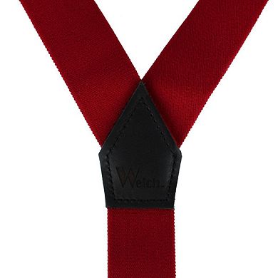 Welch Men's Big & Tall Elastic 1.5 Inch Y-Back Clip End Suspenders