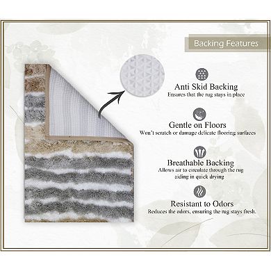 Bathroom Rugs, Soft Microfiber Bath Mats Set, Absorbent & Quick Drying, Non-Slip Backing, Washable