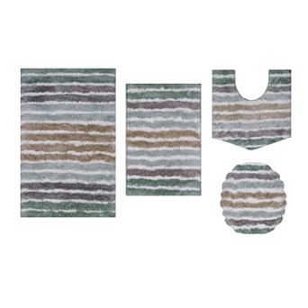 Bathroom Rugs, Soft Microfiber Bath Mats Set, Absorbent & Quick Drying, Non-Slip Backing, Washable