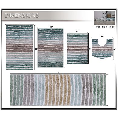 Bathroom Rugs,Soft Microfiber Bath Mats, Absorbent & Quick Drying, Non-Slip Rubber Backing, Washable