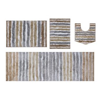 Bathroom Rugs,Soft Microfiber Bath Mats, Absorbent & Quick Drying, Non-Slip Rubber Backing, Washable