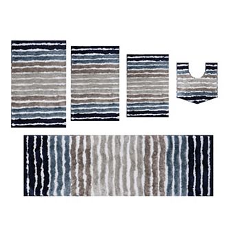 Bathroom Rugs,Soft Microfiber Bath Mats, Absorbent & Quick Drying, Non-Slip Rubber Backing, Washable