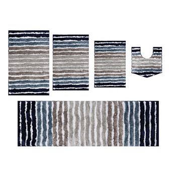 Bathroom Rugs,Soft Microfiber Bath Mats, Absorbent & Quick Drying, Non-Slip Rubber Backing, Washable