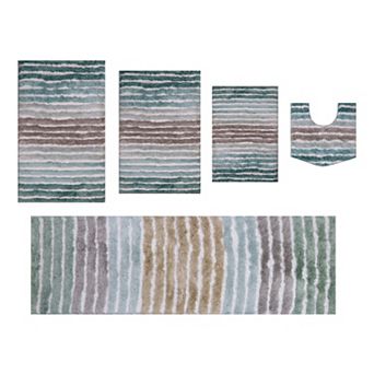 Bathroom Rugs,Soft Microfiber Bath Mats, Absorbent & Quick Drying, Non-Slip Rubber Backing, Washable