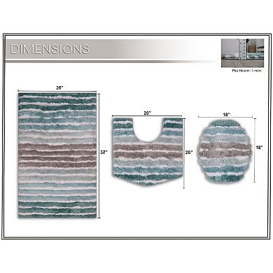 Toilet Rug, Soft Microfiber Bathroom Mats,Lid Cover, Absorbent & Quick Drying, Non-Slip, Washable