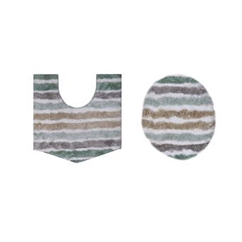 Toilet Rug, Soft Microfiber Bathroom Mats,Lid Cover, Absorbent & Quick Drying, Non-Slip, Washable