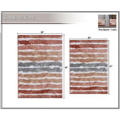 Bathroom Rugs, Soft Microfiber Bath Mats, Absorbent, Quick Drying, Non-Slip Rubber Backing, Washable