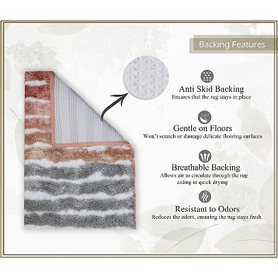 Bathroom Rugs, Soft Microfiber Bath Mats, Absorbent, Quick Drying, Non-Slip Rubber Backing, Washable