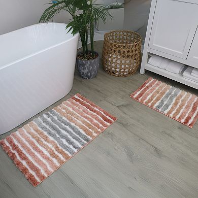 Bathroom Rugs, Soft Microfiber Bath Mats, Absorbent, Quick Drying, Non-Slip Rubber Backing, Washable