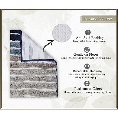 Bathroom Rugs,Soft Microfiber Bath Mats, Absorbent & Quick Drying, Non-Slip Rubber Backing,Washable