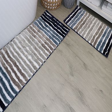 Bathroom Rugs,Soft Microfiber Bath Mats, Absorbent & Quick Drying, Non-Slip Rubber Backing,Washable
