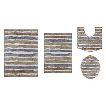 Bathroom Rugs, Soft Microfiber Bath Mats, Absorbent, Quick Drying, Non-Slip Rubber Backing, Washable