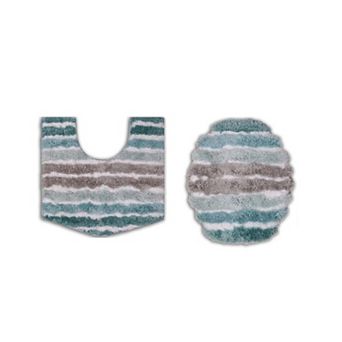 Toilet Rug, Soft Microfiber Bathroom Mats,Lid Cover, Absorbent & Quick Drying, Non-Slip, Washable