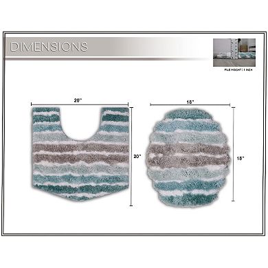 Toilet Rug, Soft Microfiber Bathroom Mats,Lid Cover, Absorbent & Quick Drying, Non-Slip, Washable