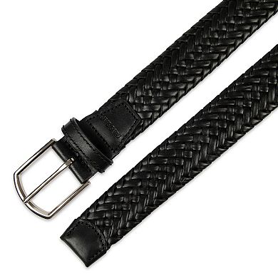Men's Haggar® Braided Leather Belt With Premium Comfort Stretch