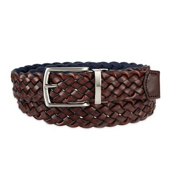 Men's Haggar 2-in-1 Reversible Premium Stretch Comfort Leather to Web Braided Belt