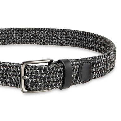 Men's Haggar Premium Stretch Comfort Cord and Leather Braided Belt