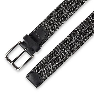 Men's Haggar Premium Stretch Comfort Cord and Leather Braided Belt