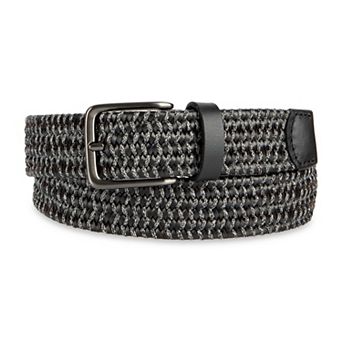 Men's Haggar Premium Stretch Comfort Cord and Leather Braided Belt