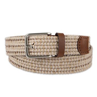 Men's Haggar Premium Stretch Comfort Cord and Leather Braided Belt