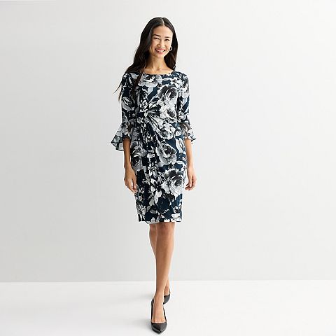 Женские юбки Connected Women's Connected Apparel Printed Side Draped Skirt
