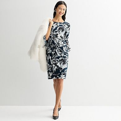 Women's Connected Apparel Printed Side Draped Skirt