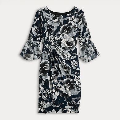 Women's Connected Apparel Printed Side Draped Skirt