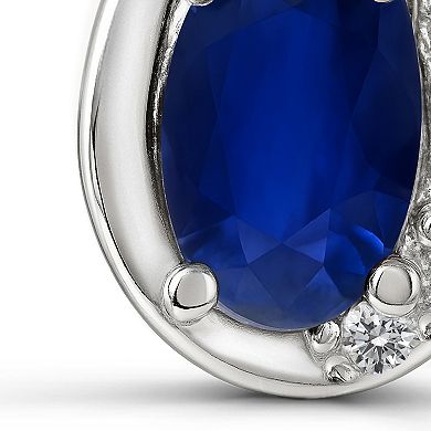 Luna Mia Sterling Silver Gemstone Infinity Drop Dangle Earrings