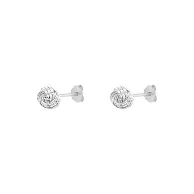 PRIMROSE Sterling Silver Loveknot Stud Earrings
