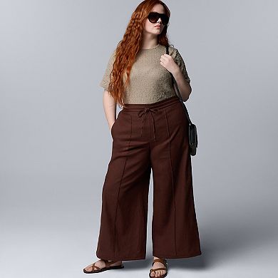 Plus Size Simply Vera Vera Wang Wide Leg Pants