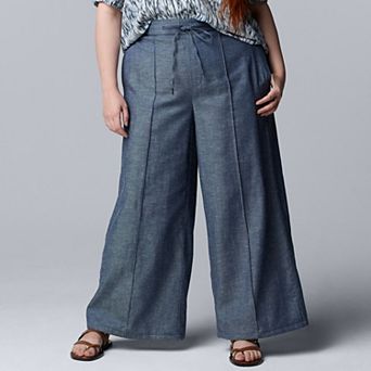 Plus Size Simply Vera Vera Wang Wide Leg Pants
