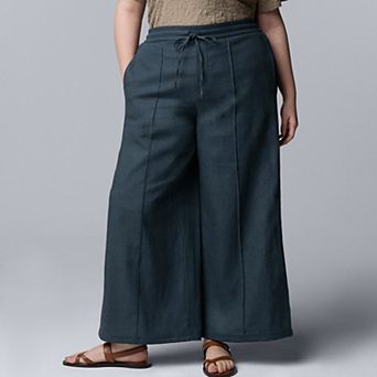 Plus Size Simply Vera Vera Wang Wide Leg Pants