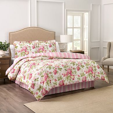 Waverly Forever Peony 4-pc. Comforter Set with Shams