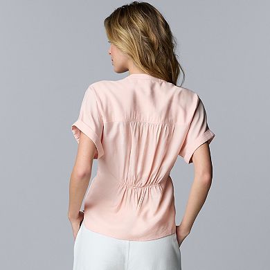 Women's Simply Vera Vera Wang Ruched Waist Top