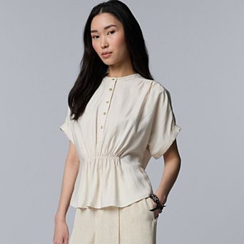 Women's Simply Vera Vera Wang Ruched Waist Top