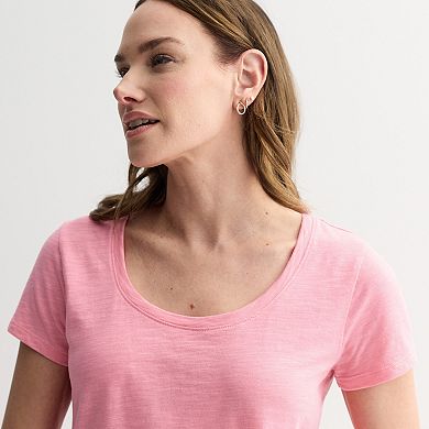 Women's Sonoma Goods For Life® Everyday Short Sleeve Scoop Tee