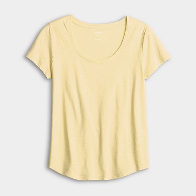 Women's Sonoma Goods For Life® Everyday Short Sleeve Scoop Tee