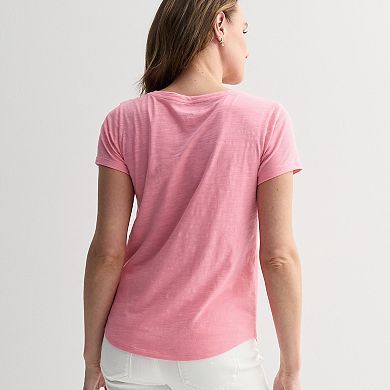 Women's Sonoma Goods For Life® Everyday Short Sleeve Scoop Tee