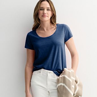 Women's Sonoma Goods For Life® Everyday Short Sleeve Scoop Tee