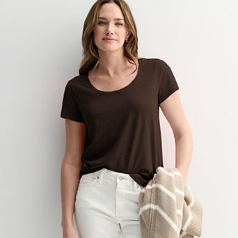 Women's Sonoma Goods For Life® Everyday Short Sleeve Scoop Tee