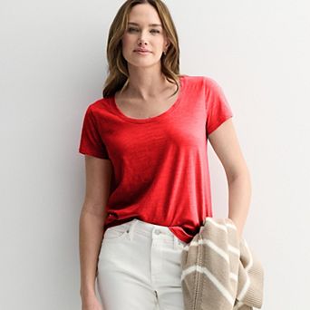 Women's Sonoma Goods For Life® Everyday Short Sleeve Scoop Tee