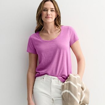 Women's Sonoma Goods For Life® Everyday Short Sleeve Scoop Tee