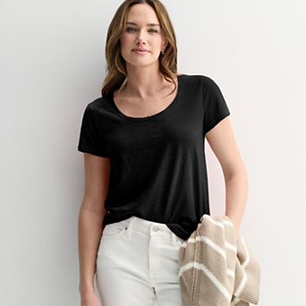 Women's Sonoma Goods For Life® Everyday Short Sleeve Scoop Tee