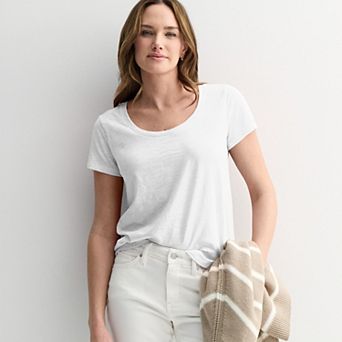 Women's Sonoma Goods For Life® Everyday Short Sleeve Scoop Tee