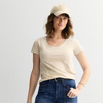 Women's Sonoma Goods For Life® Everyday Short Sleeve Scoop Tee