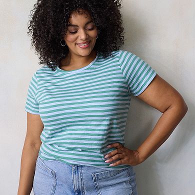 Plus Size LC Lauren Conrad Short Sleeve Tee